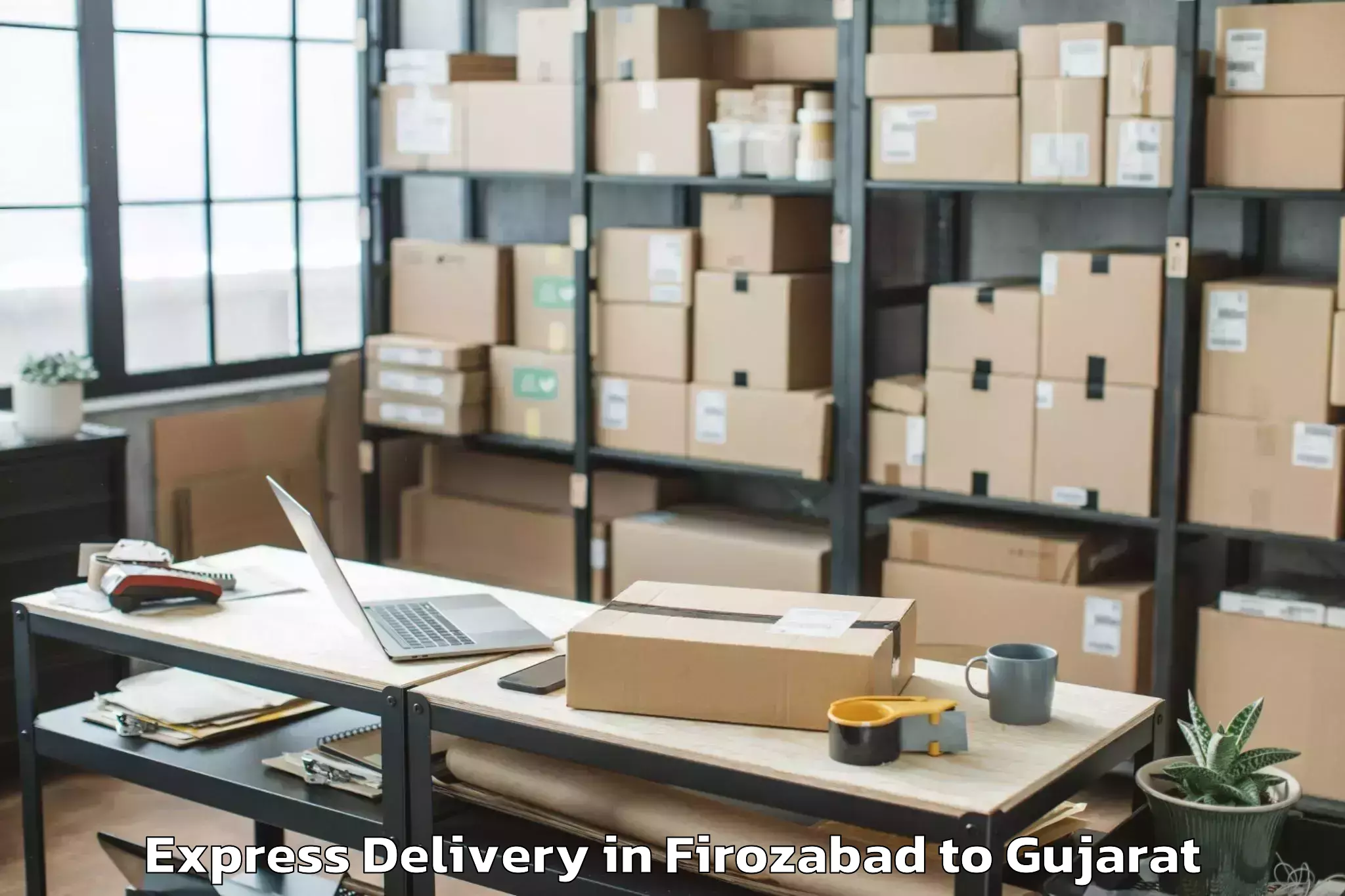 Get Firozabad to Porbandar Express Delivery